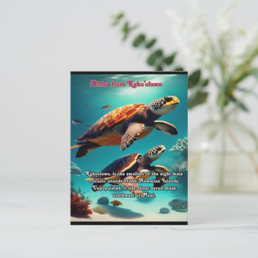 Hawaïaanse eilanden Kahoolawe Aloha Briefkaart (Staand voorkant)