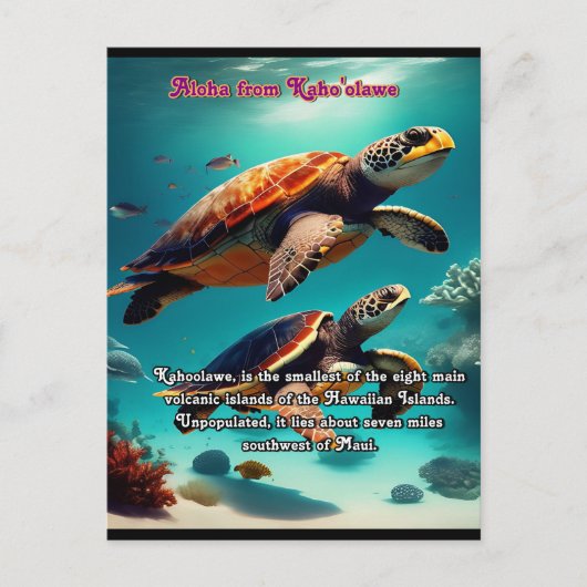 Hawaïaanse eilanden Kahoolawe Aloha Briefkaart (Voorkant)