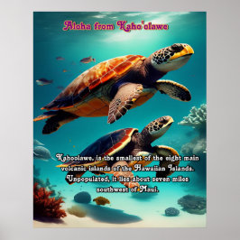 Hawaïaanse eilanden Kahoolawe Aloha Poster