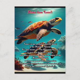 Hawaïaanse eilanden Lanai Aloha Briefkaart