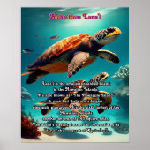 Hawaïaanse eilanden Lanai Aloha Poster (Voorkant)