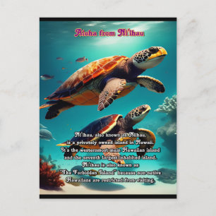 Hawaïaanse eilanden Niihau Aloha Briefkaart