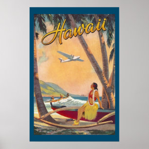  Hawaïaanse eilanden Reizen Aloha Pacific Poster