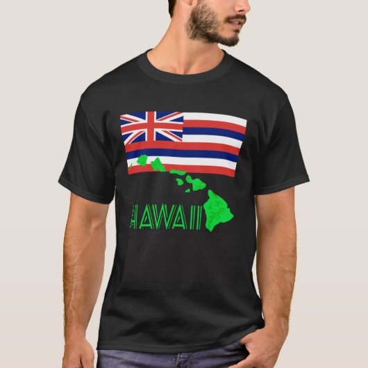 Hawaïaanse eilanden Staatsvlag T-shirt (Voorkant)