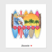 Hawaiaanse eilanden surfen sticker (Vel)