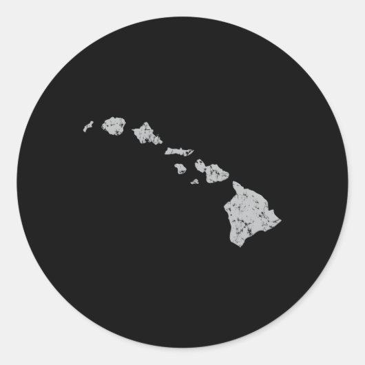 Hawaïaanse Eilandketen Ronde Sticker (Voorkant)