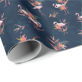 Hawaïaanse flamingo:  kunstwerk cadeaupapier (Rol Hoek)