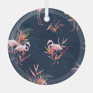 Hawaïaanse flamingo: kunstwerk glas ornament