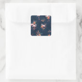 Hawaïaanse flamingo: kunstwerk vierkante sticker (Tas)