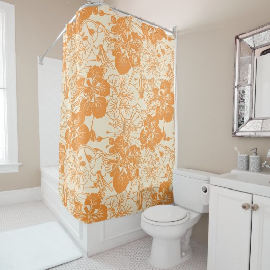 Hawaiaanse gedrukte Ohai Alii flower Douchegordijn (In situ)