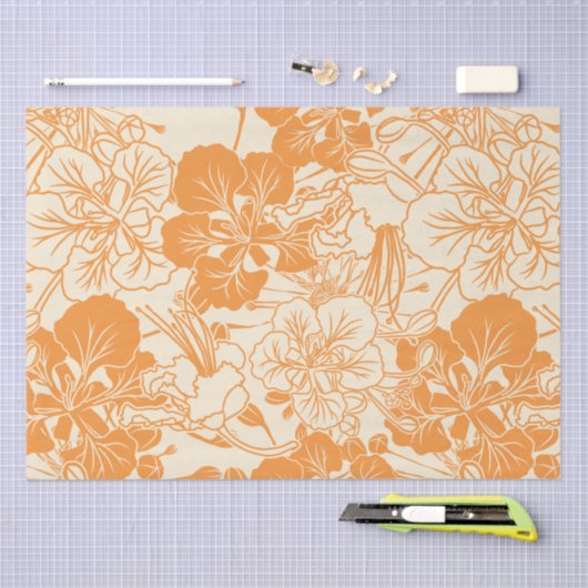 Hawaiaanse gedrukte Ohai Alii flower Tissuepapier (Craft)