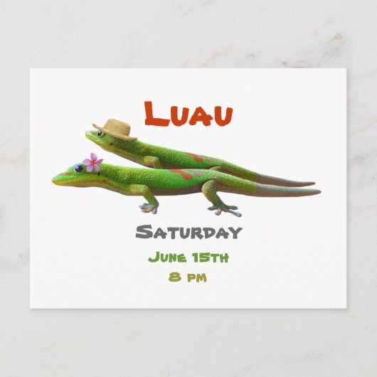 Hawaïaanse gekko's briefkaart (Voorkant)