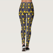 Hawaïaanse Gele Driehoeken Leggings (Achterkant)