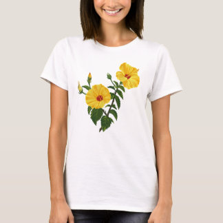 Hawaiaanse gele hibiscus Botanische illustratie T-shirt