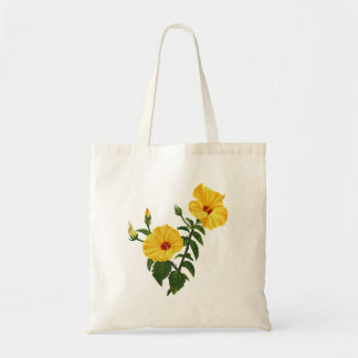 Hawaiaanse gele hibiscus Botanische illustratie Tote Bag