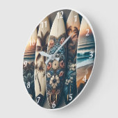 Hawaiaanse geschilderde surfplanken grote klok (Hoek)