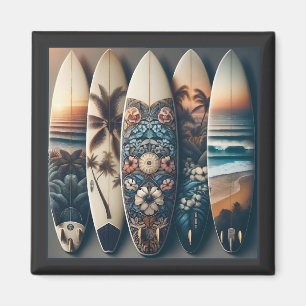Hawaiaanse geschilderde surfplanken magneet