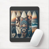 Hawaiaanse geschilderde surfplanken muismat (Met muis)