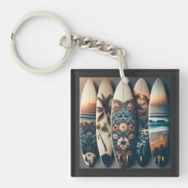 Hawaiaanse geschilderde surfplanken sleutelhanger