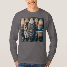 Hawaiaanse geschilderde surfplanken t-shirt