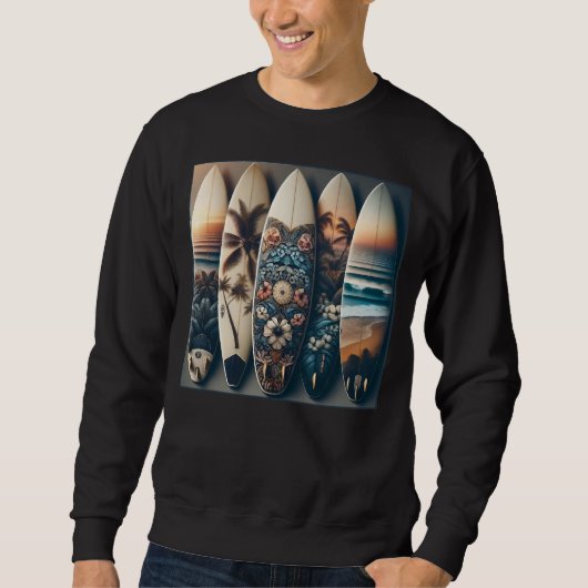 Hawaiaanse geschilderde surfplanken trui (Voorkant)