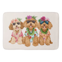 Hawaiaanse Goldendoodle Honden Bloemen Lei