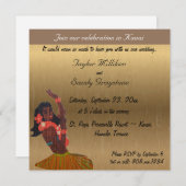 Hawaïaanse gouden bruiloft uitnodiging (Voorkant / Achterkant)