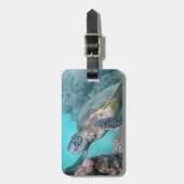Hawaiaanse Groene Zeeschildpad Bagagelabel (Voorkant verticaal)