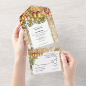 Hawaïaanse hemellantaarns boho roos tropisch all in one uitnodiging (Afscheurbaar)