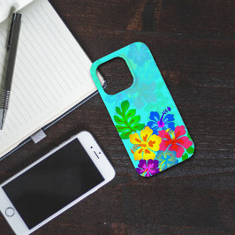 Hawaiaanse Hibiscus Aqua Blauwe Samsung S7 Case-Mate iPhone Case