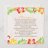 Hawaïaanse Hibiscus Bloemen Horizontaal Kaart (Voorkant / Achterkant)