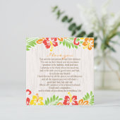 Hawaïaanse Hibiscus Bloemen Horizontaal Kaart (Staand voorkant)