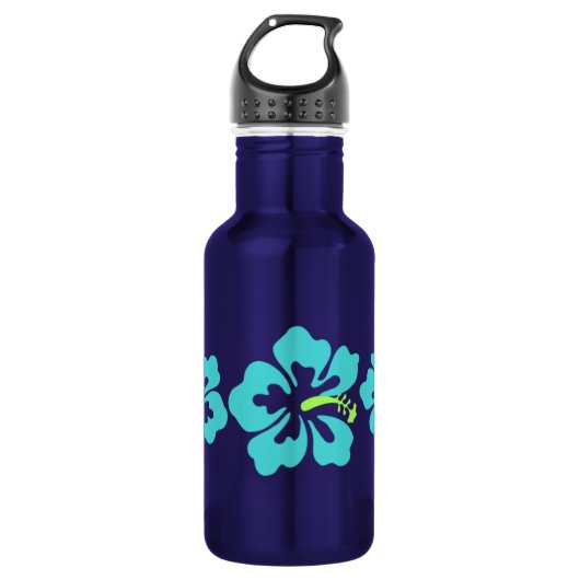 Hawaiaanse Hibiscus Bloemen Waterfles (Voorkant)