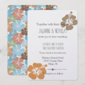 Hawaïaanse Hibiscus Bloemenbruiloft Kaart (Voorkant / Achterkant)