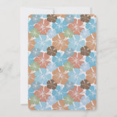 Hawaïaanse Hibiscus Bloemenbruiloft Kaart (Achterkant)