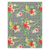 Hawaïaanse hibiscus met moderne geometrische achte tafelkleed (Voorkant)