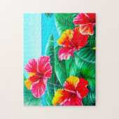 Hawaïaanse Hibiscus tropische bloemen Legpuzzel (Verticaal)