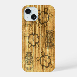 Hawaiaanse Honu En Tiki Masker iPhone 15 Case