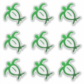 Hawaïaanse Honu Petroglyph (blad) Sticker (Voorkant)