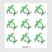 Hawaïaanse Honu Petroglyph (blad) Sticker (Vel)