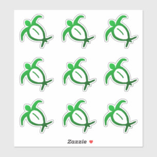 Hawaïaanse Honu Petroglyph (blad) Sticker