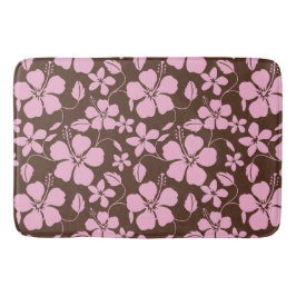 HAWAIAANSE HULA (HIBISCUS) BRUIN/ROZE BADMAT