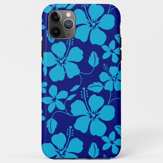 HAWAIAANSE HULA (HIBISCUS) DONKER/LICHTBLAUW Case-Mate iPhone CASE (Achterkant)