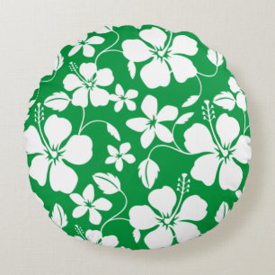 HAWAIAANSE HULA (HIBISCUS) GROEN ROND KUSSEN
