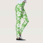 HAWAIAANSE HULA (HIBISCUS) LIMOEN LEGGINGS (Rechts)
