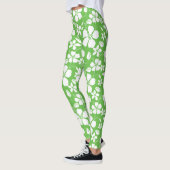 HAWAIAANSE HULA (HIBISCUS) LIMOEN LEGGINGS (Links)