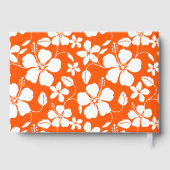 HAWAÏAANSE HULA (HIBISCUS) PATROON IN SINAASAPPEL GASTENBOEK (Achterkant)