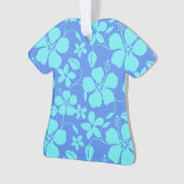 HAWAIAANSE HULA (HIBISCUS) PERIWINKEL/TEAL ORNAMENT (voorkant)
