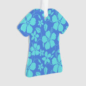 HAWAIAANSE HULA (HIBISCUS) PERIWINKEL/TEAL ORNAMENT (voorkant)