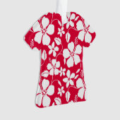 HAWAIAANSE HULA (HIBISCUS) ROOD ORNAMENT (voorkant)